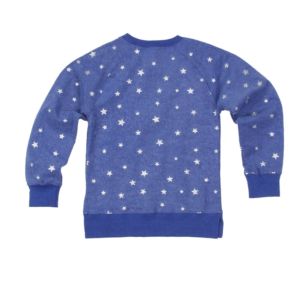 Girls Youth New York Giants Wes & Willy Royal Shimmer Star Sweatshirt