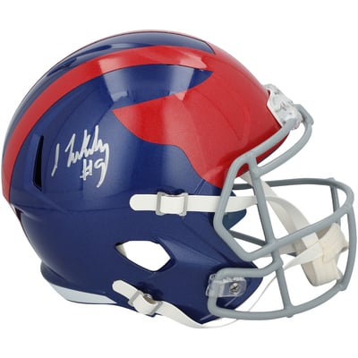 Isaiah Likely New York Giants Autographed Fanatics Authentic Riddell 2024 Alternate Speed Replica Helmet 