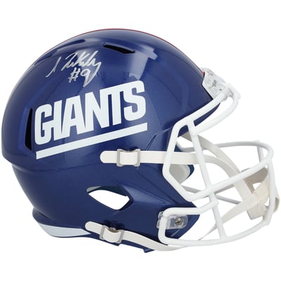 Isaiah Likely New York Giants Autographed Fanatics Authentic Riddell Color Rush Speed Replica Helmet 