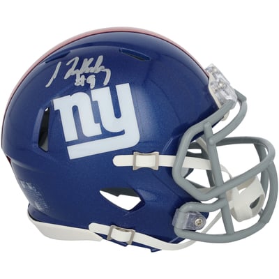 Isaiah Likely New York Giants Autographed Fanatics Authentic Riddell Speed Mini Helmet 