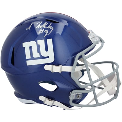 Isaiah Likely New York Giants Autographed Fanatics Authentic Riddell Speed Replica Helmet 