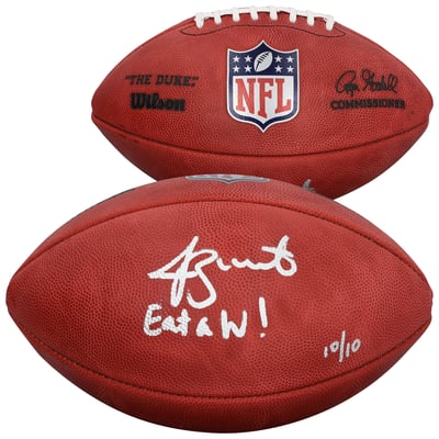 Jameis Winston New York Giants Autographed Fanatics Authentic Duke Full Color Football with "Eat A W!" Inscription - Limited Edition #10/10