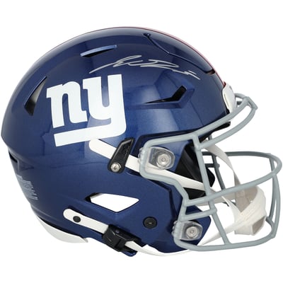 Jaxson Dart New York Giants Autographed Fanatics Authentic Riddell Speed Flex Authentic Helmet