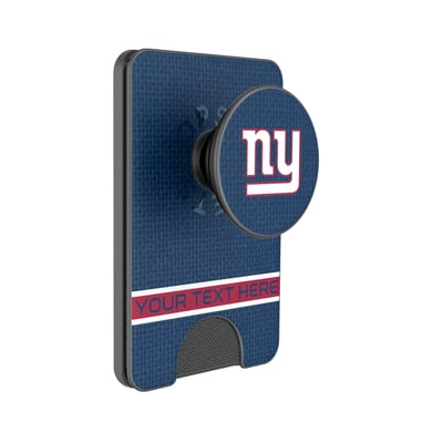New York Giants Keyscaper Personalized Endzone Solid PopSockets Magnetic Wallet