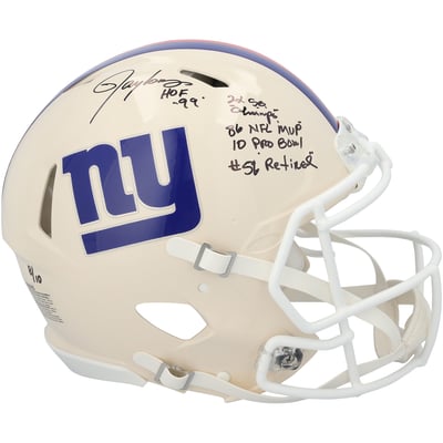 Lawrence Taylor New York Giants Autographed Fanatics Authentic Riddell Retro Speed Authentic Helmet with Multiple Inscriptions - Limited Edition of 10