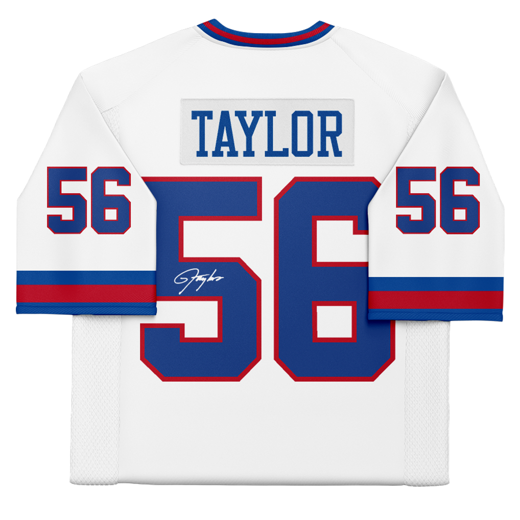 Custom Lawrence Taylor New York Giants Football Jersey - Stitched, Blue/White, Adult Sizes S-3XL
