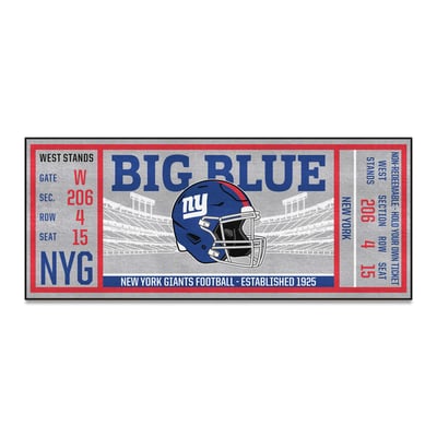 New York Giants Logo Brands 30" x 72" Ticket Runner