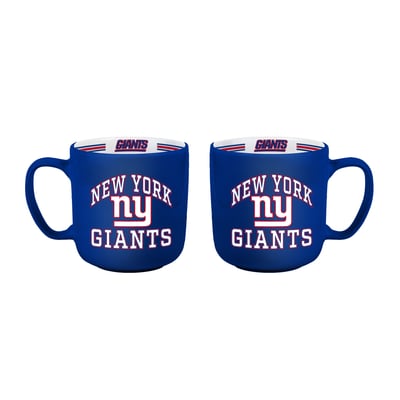 New York Giants Logo Brands Two-Piece 15oz. Stripe Mug Set