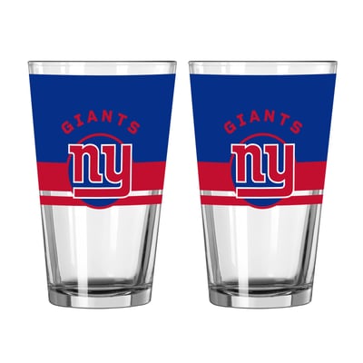 New York Giants Logo Brands Two-Piece 16oz. Horizon Pint Glass Set