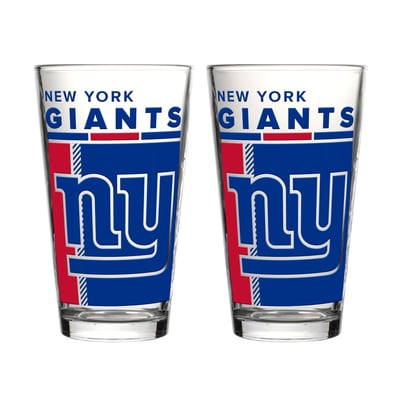 New York Giants Logo Brands Two-Piece 16oz. Pint Glass Set