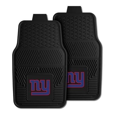New York Giants Logo Brands Two-Piece Vinyl Car Mat Set