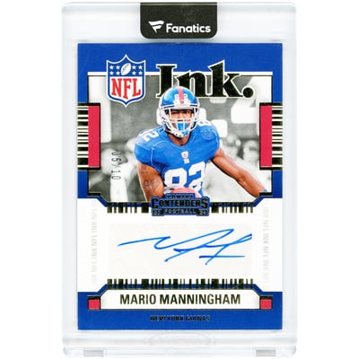 Mario Manningham New York Giants Autographed 2024 Panini Contenders NFL Ink #INK-MMM #5/10 Card