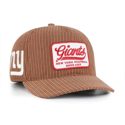 New York Giants '47 Throwback Corduroy Patch Hitch Adjustable Hat - Brown