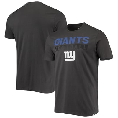 New York Giants '47 Dark Ops Super Rival T-Shirt - Charcoal