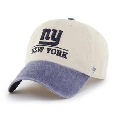 New York Giants '47 Throwback Logo Line Clean Up Adjustable Hat - Natural