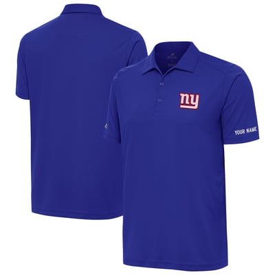 New York Giants Antigua  Personalized Tribute Polo - Royal