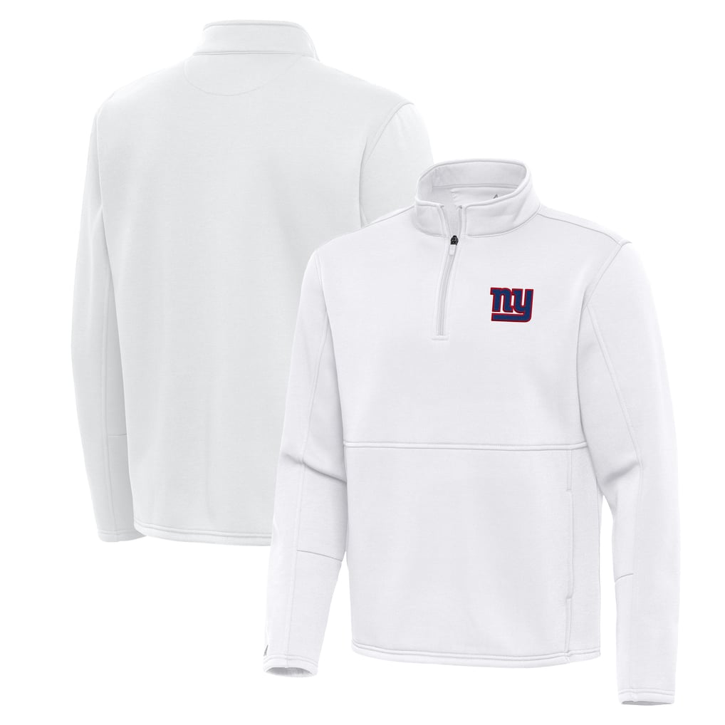 New York Giants Antigua Twist Quarter-Zip Pullover Jacket - White