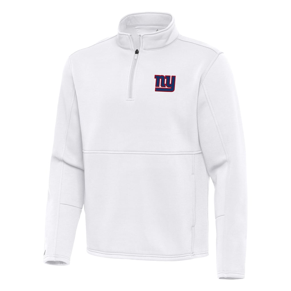 New York Giants Antigua Twist Quarter-Zip Pullover Jacket - White