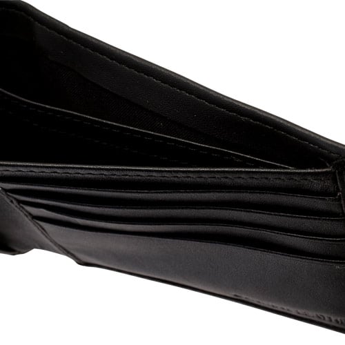 Men's Black New York Giants Hybrid Bi-Fold Wallet