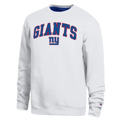  New York Giants Champion Contrast Lined Sweatshirt - White