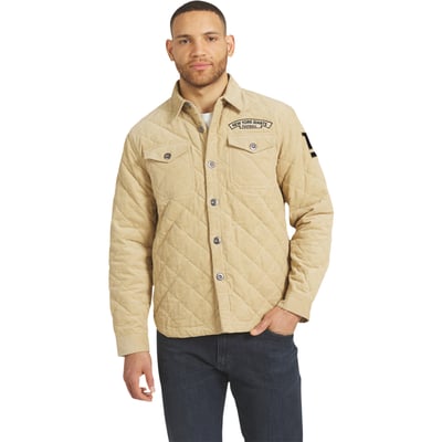 New York Giants Darius Rucker Collection by Fanatics Button-Up Thin-Wale Corduroy Shacket - Tan