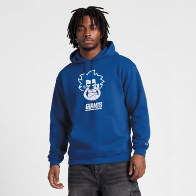  New York Giants Disney x Champion Powerblend Full Front Sweatshirt - Royal