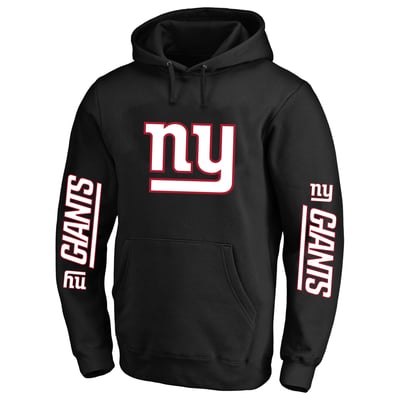 New York Giants Fanatics Big & Tall 3-Hit Pullover Hoodie - Black
