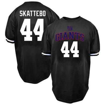Cam Skattebo New York Giants Fanatics Big & Tall Mesh Name & Number T-Shirt - Black
