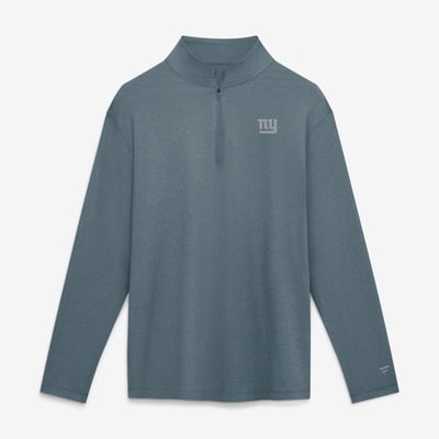 New York Giants Fanatics Clutch Quarter-Zip Pullover - Gray