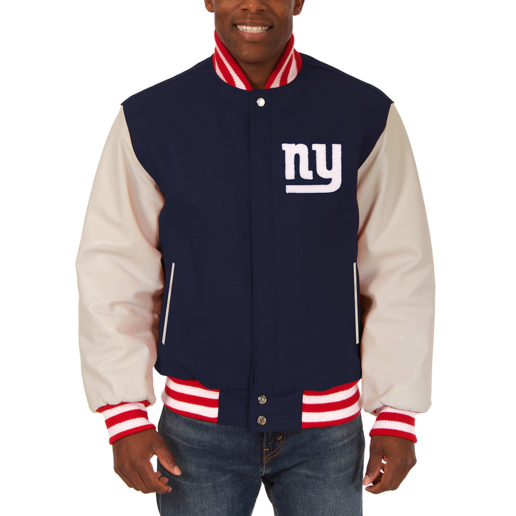 Men's New York Giants JH Design Navy Domestic Vintage Two-Tone