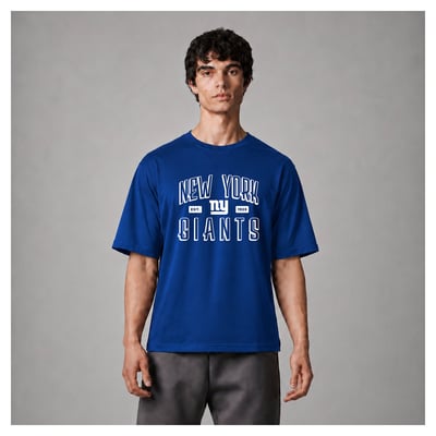 New York Giants Levelwear Luxe Moment Stronghold Knit T-Shirt - Royal