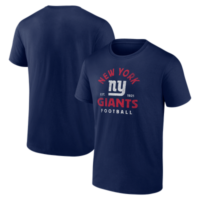  New York Giants Logo Athletic Vintage Arch T-Shirt - Navy