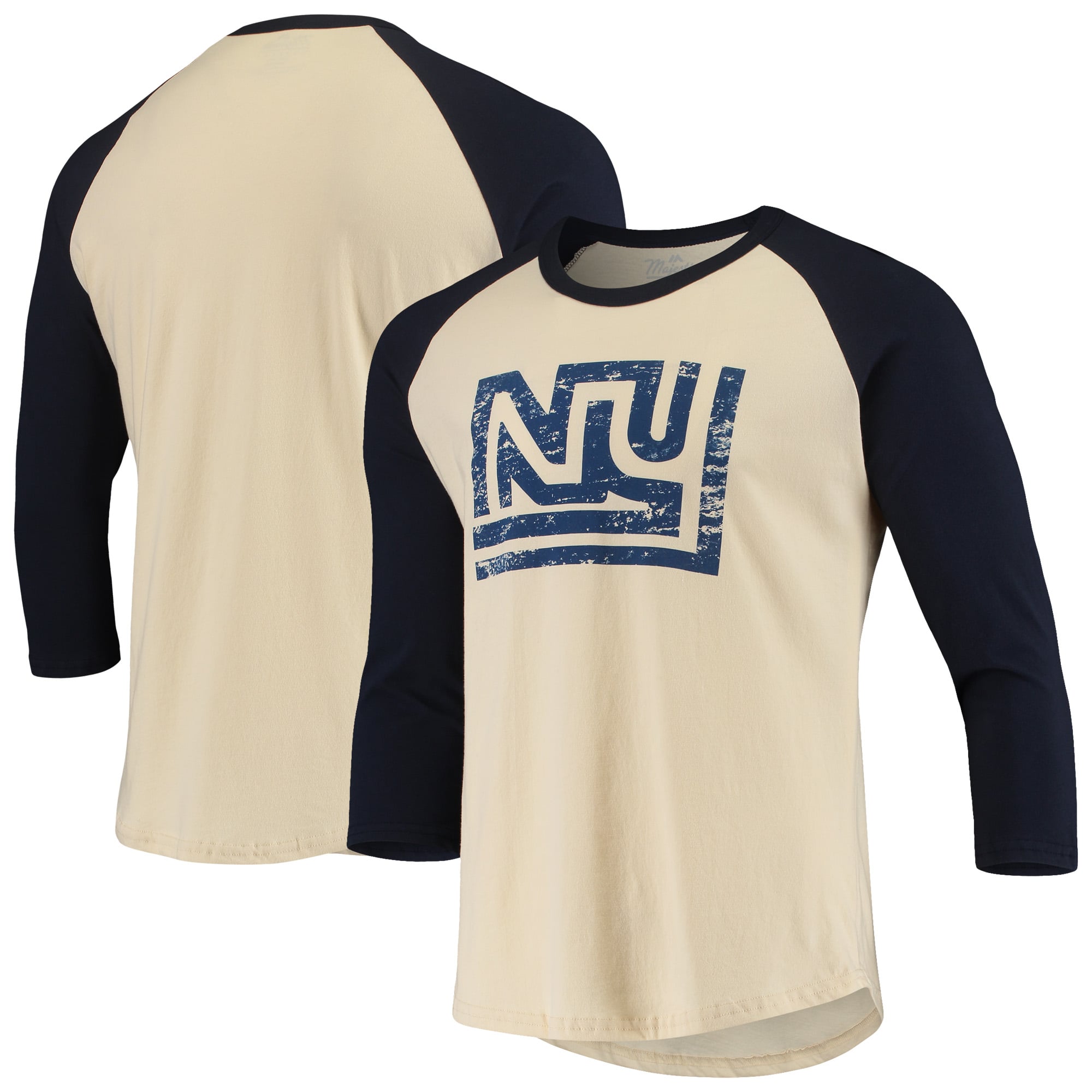 Men's Majestic Threads Cream/Navy New York Giants Gridiron