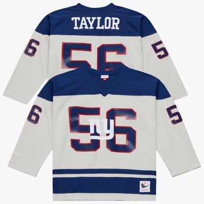Lawrence Taylor New York Giants Mitchell & Ness Too Maxxed Out Hockey Fashion Jersey T-Shirt - Gray