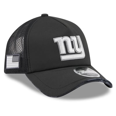 New York Giants New Era 2026 Salute To Service Apex 9FORTY Adjustable Trucker Hat - Black