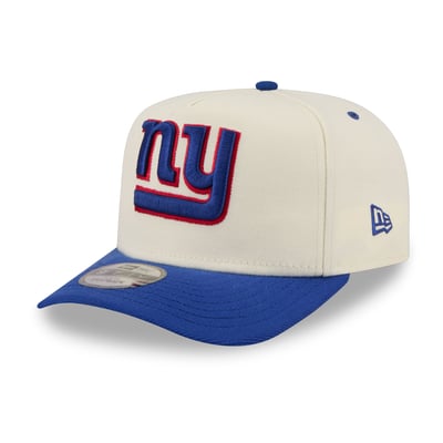 New York Giants New Era Rear Wordmark A-Frame 9FIFTY Snapback Hat - Cream/Royal