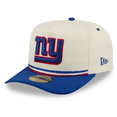 New York Giants New Era Vintage A-Frame 59FIFTY Fitted Hat - Cream/Royal