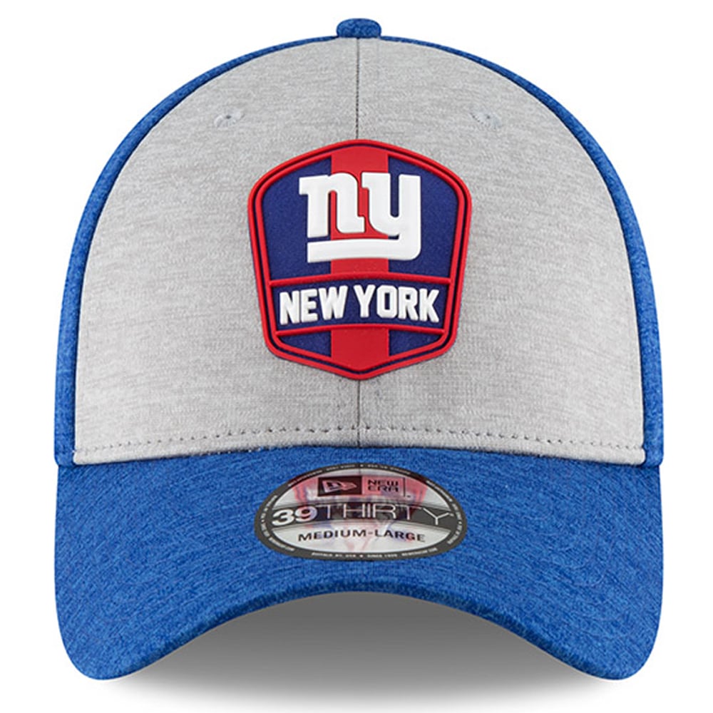 Men's New Era Heather Gray/Royal New York Giants 2018 NFL Sideline