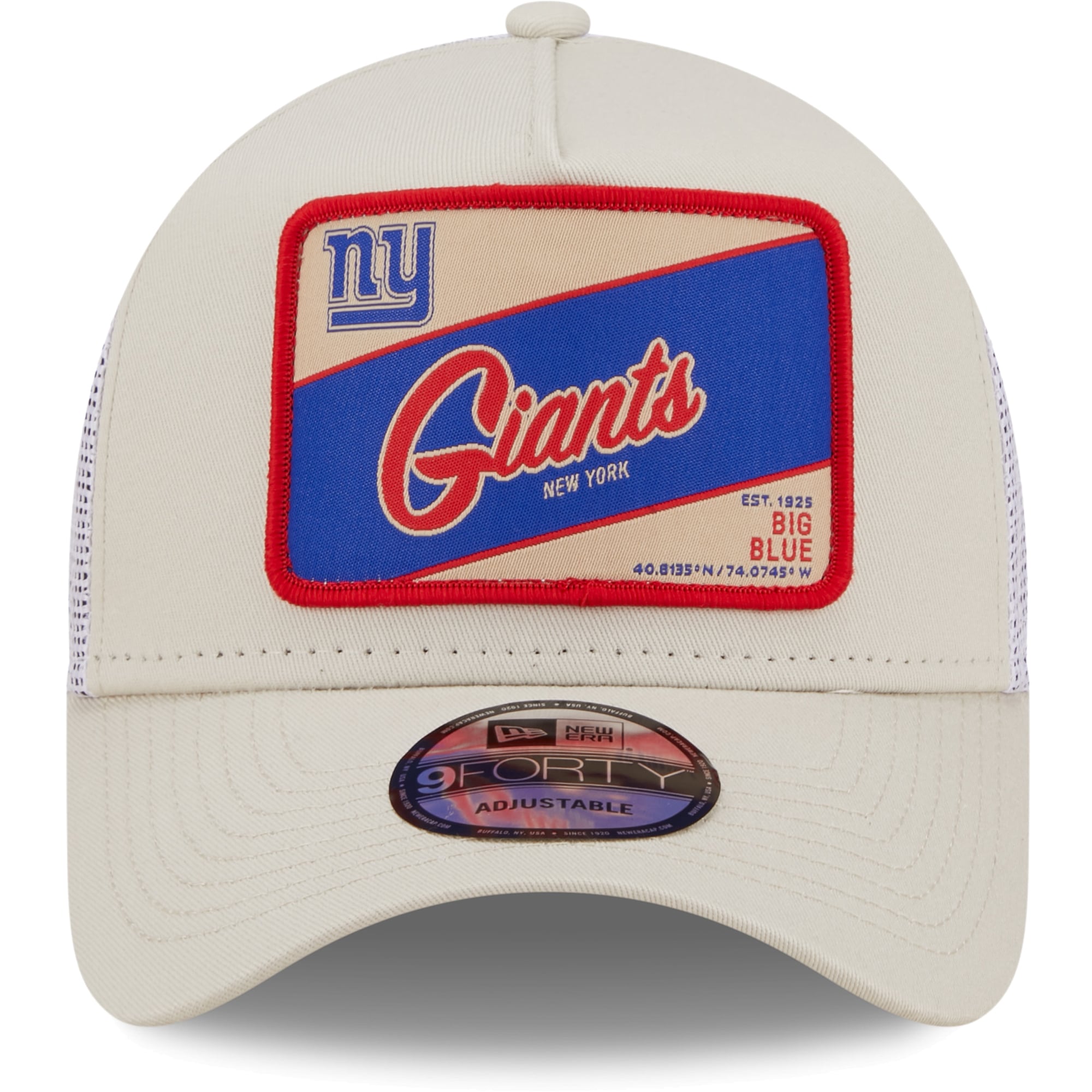 Men's New Era Khaki/White New York Giants Happy Camper A-Frame