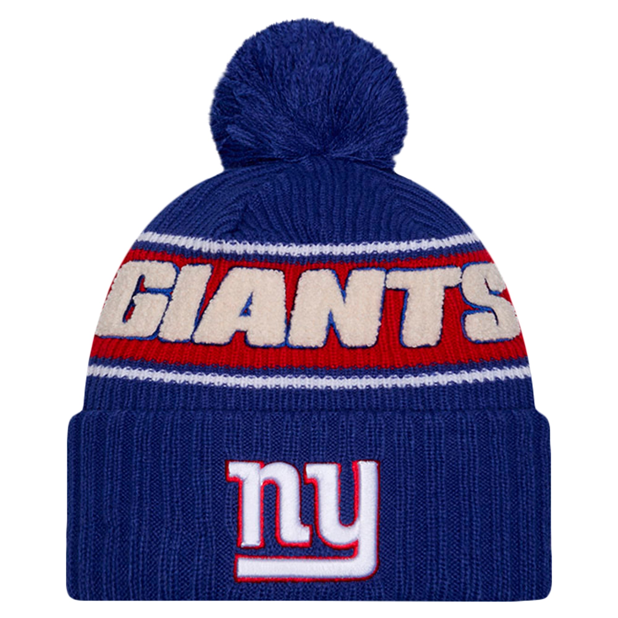 New Era NY Giants Beanie Exclusive NFL Red & Blue Winter Hat Cuff One Of A Kind New Era NFL NY GIANTS Red White & Blue Rolled Cuff Beanie  main image 4