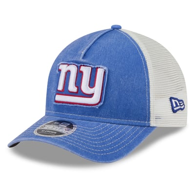  New York Giants New Era Fan 9FORTY A-Frame Trucker Adjustable Hat - Royal