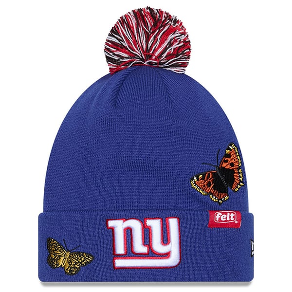 NWT New York Giants Prototype Winter Knot Cuffed Beanie with Pom Adult One Size New York Giants Unisex Adult Sports Knitted Cuffed Pom  main image 4