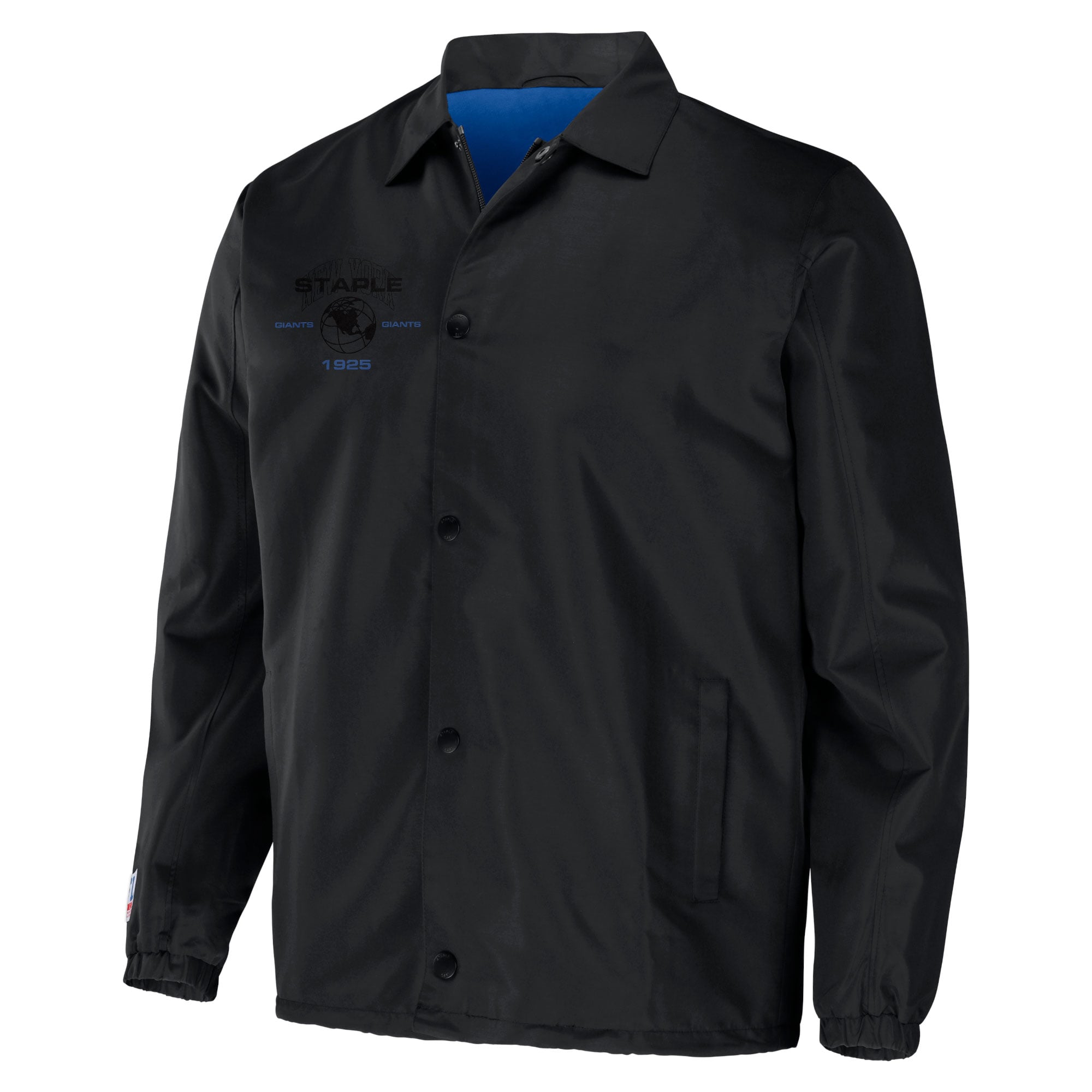 Men's NFL x Staple Black New York Giants Coaches Full-Snap Jacket