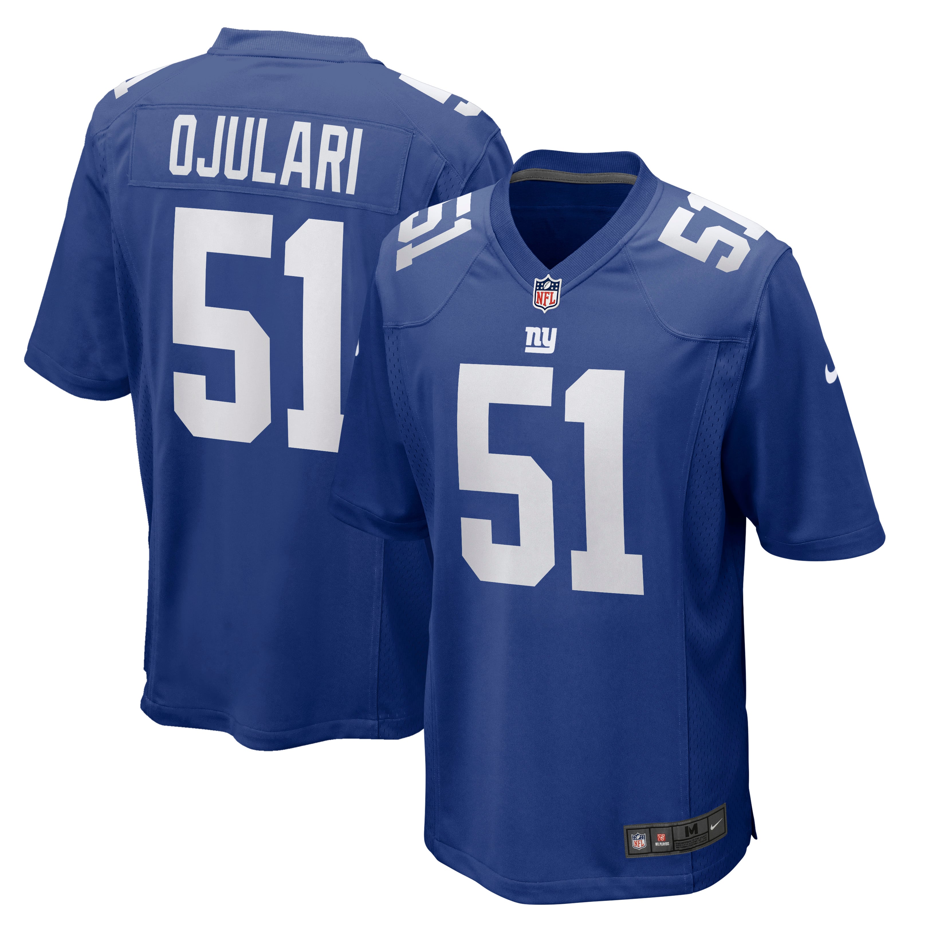 NIKE GIANTS ユニフォーム ASANO 51 Men's Nike Azeez Ojulari Royal New York Giants Game Jersey