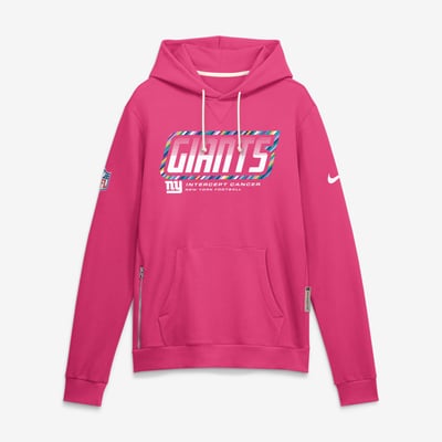 New York Giants Nike 2026 NFL Crucial Catch Sideline Standard Issue Dri-FIT Pullover Hoodie - Pink