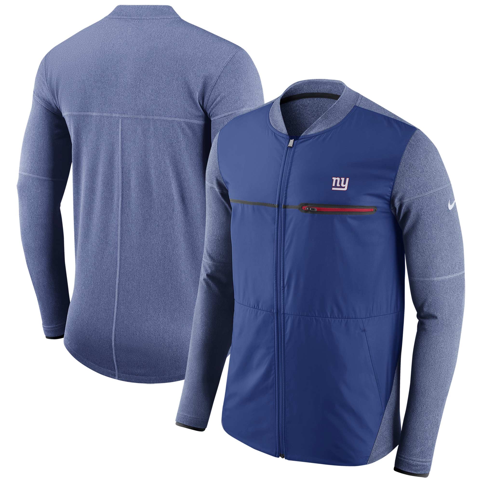 Men's Nike Royal New York Giants Sideline Shield Hybrid Full-Zip