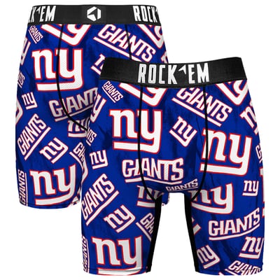  New York Giants Rock Em Logo Boxer Briefs - Blue