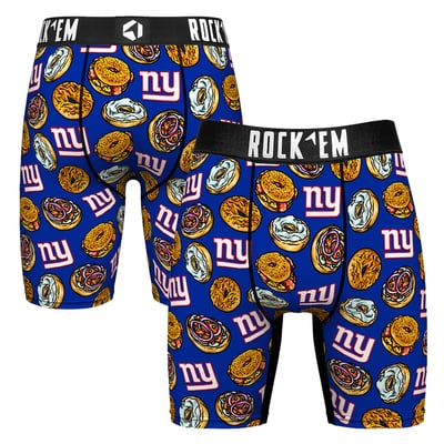  New York Giants Rock Em NY Style Pizza Boxer Briefs - Royal