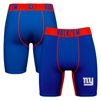  New York Giants Rock Em Primary Logo Boxer Briefs - Royal