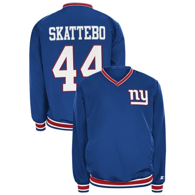 Cam Skattebo New York Giants Starter Player Layer V-Neck Pullover - Royal